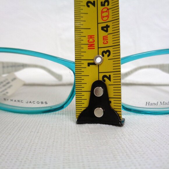 MARC BY MARC JACOBS eyeglasses Rectangle Turquoise Gray & White NWT - Picture 6 of 9